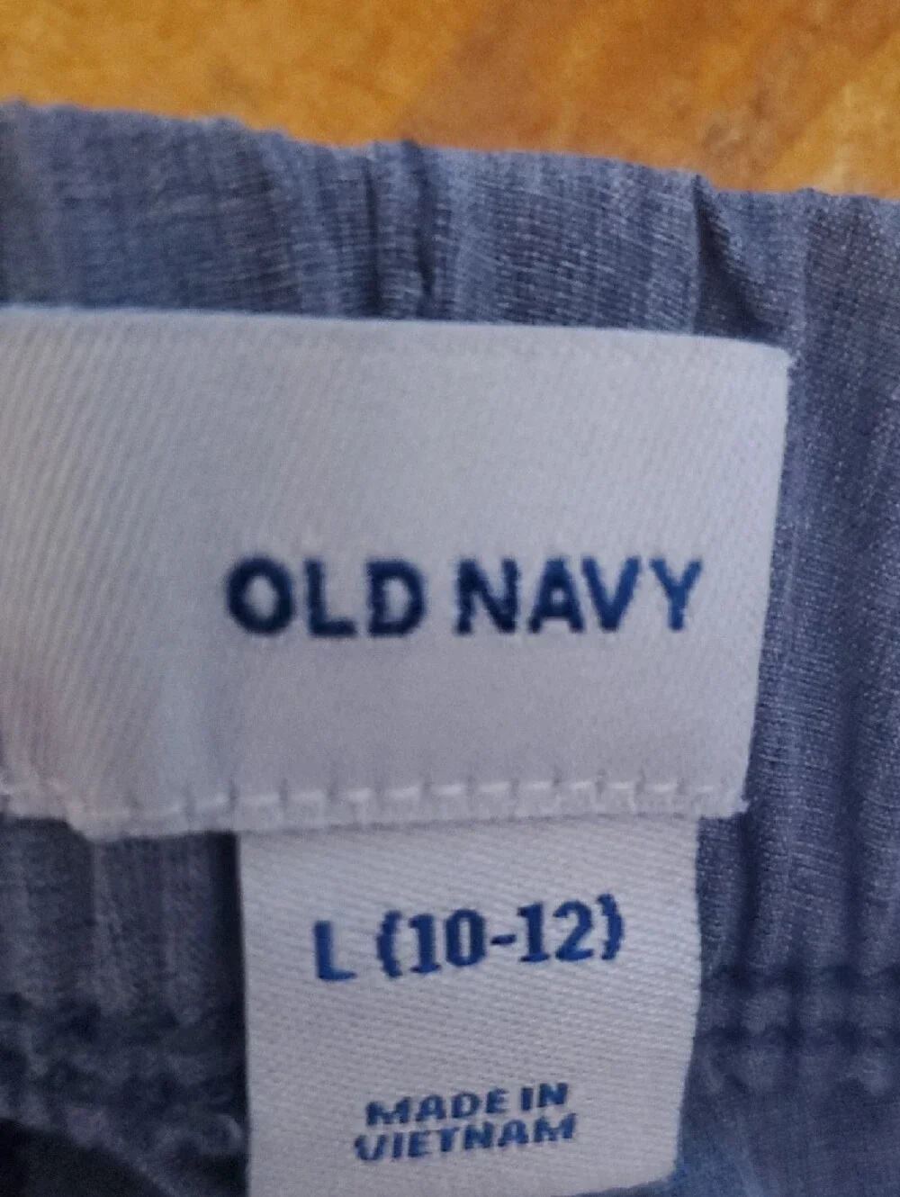 Old Navy Blue Chambray Drawstring Kids Shorts